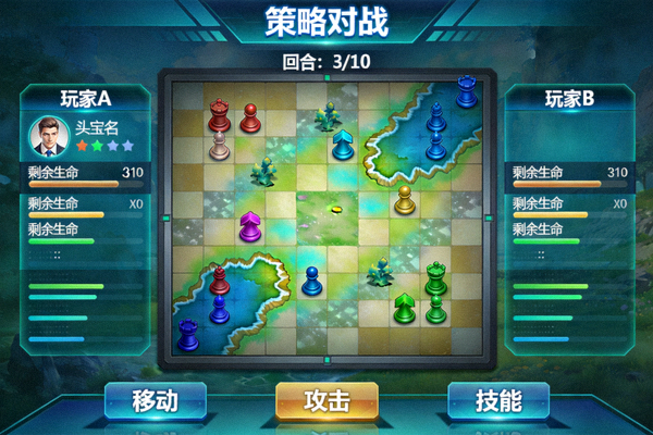策略棋盘游戏 - 在线多人对战棋盘类游戏界面